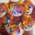 Evangelion Asuka Langley Holographic Sticker
