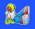 Flyboy Stnkboy Mascot Holographic Sticker