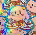 Kirby Holographic Sticker Big Shoe Y2K Nintendo