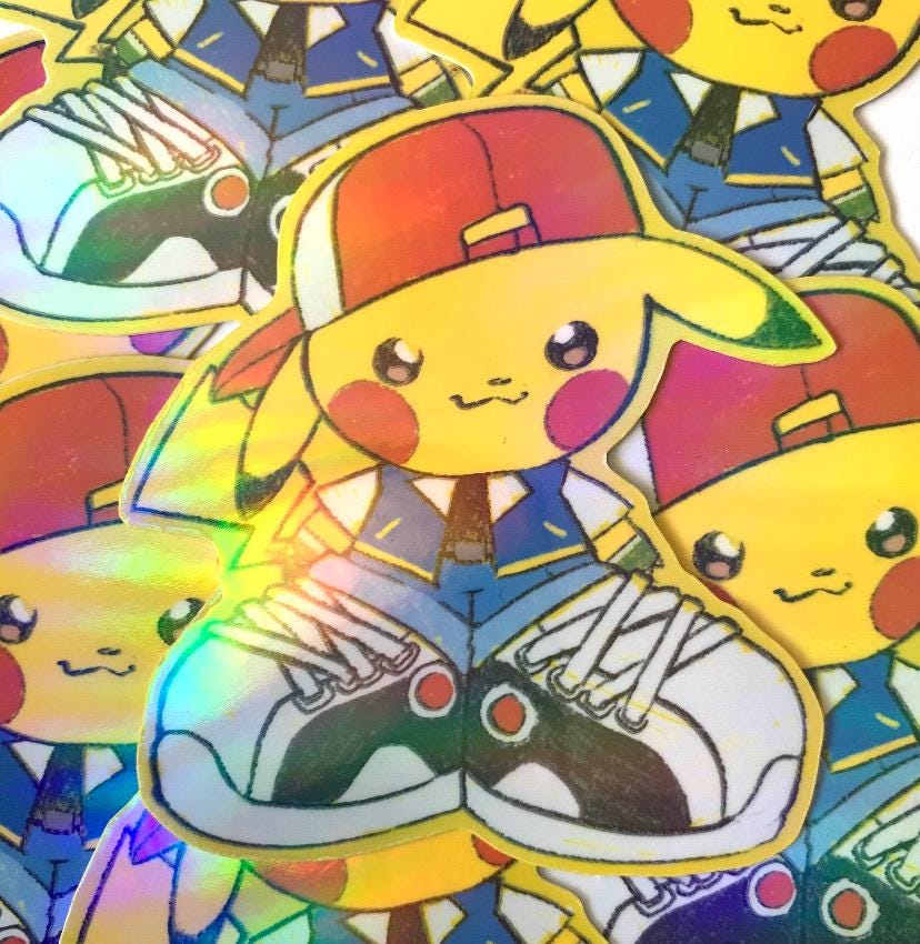 Pikachu Holographic Sticker