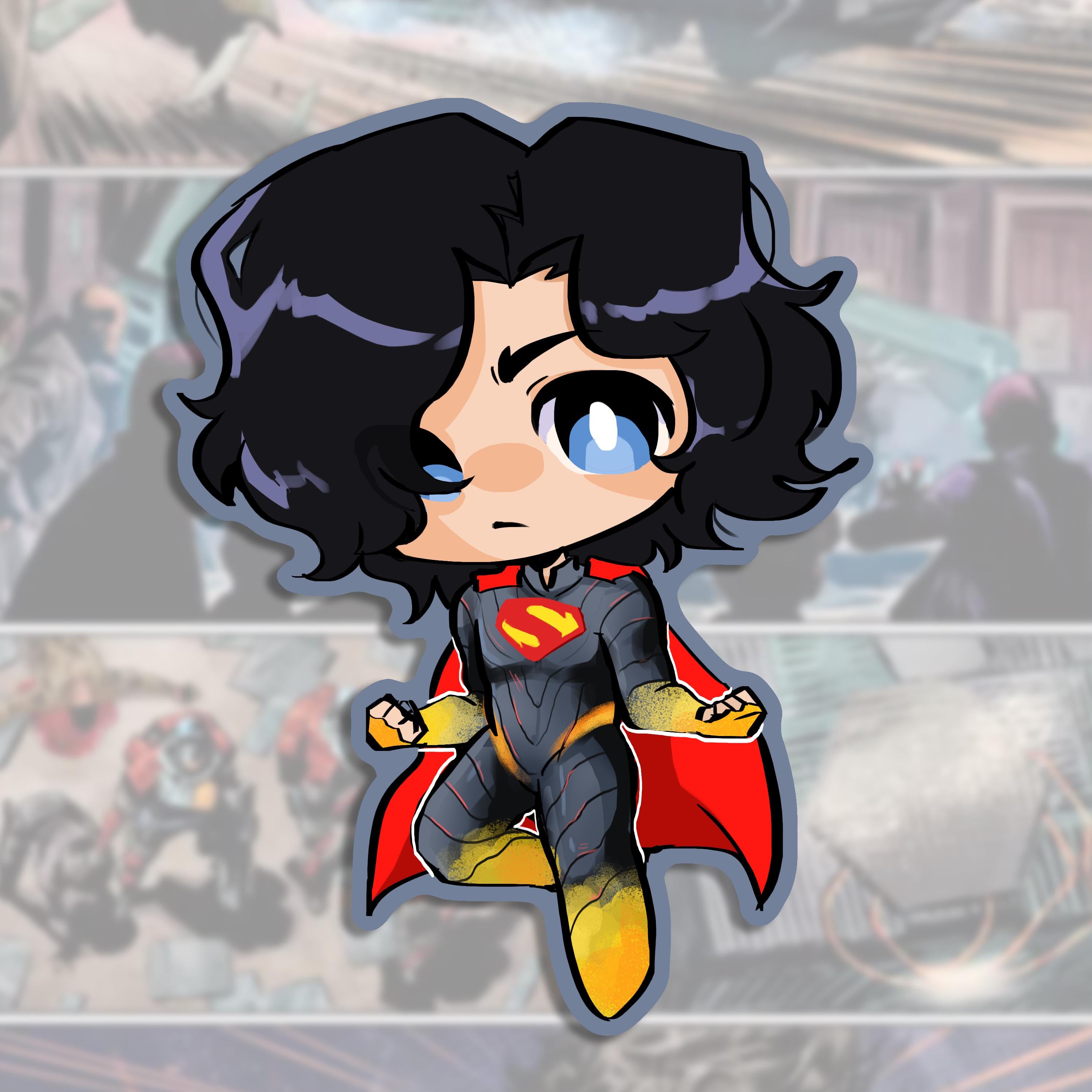 Absolute Superhero Chibi Keychain with Sticker 3" Inch