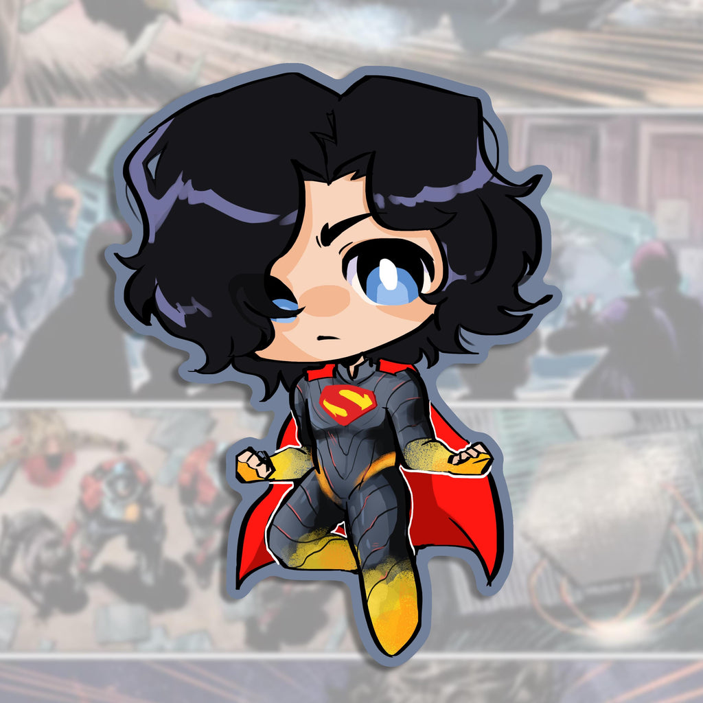 Absolute Brainiac Superhero Chibi Holographic Water Resistent Vinyl Sticker 3" Inch