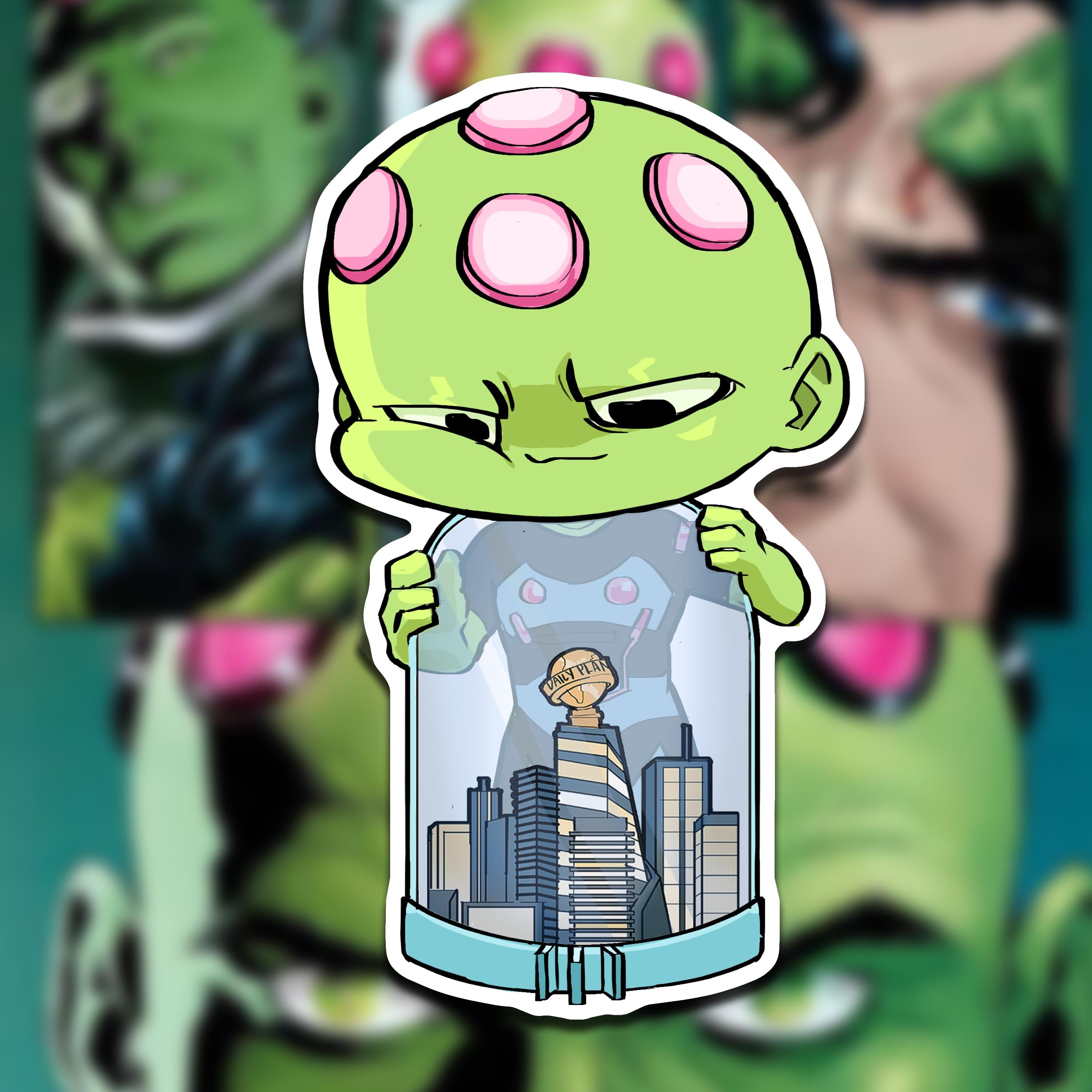 Super Villian Chibi Holographic Water Resistent Vinyl Sticker 3" Inch