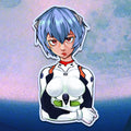 Rei Ayanami Evangelion Holographic Sticker