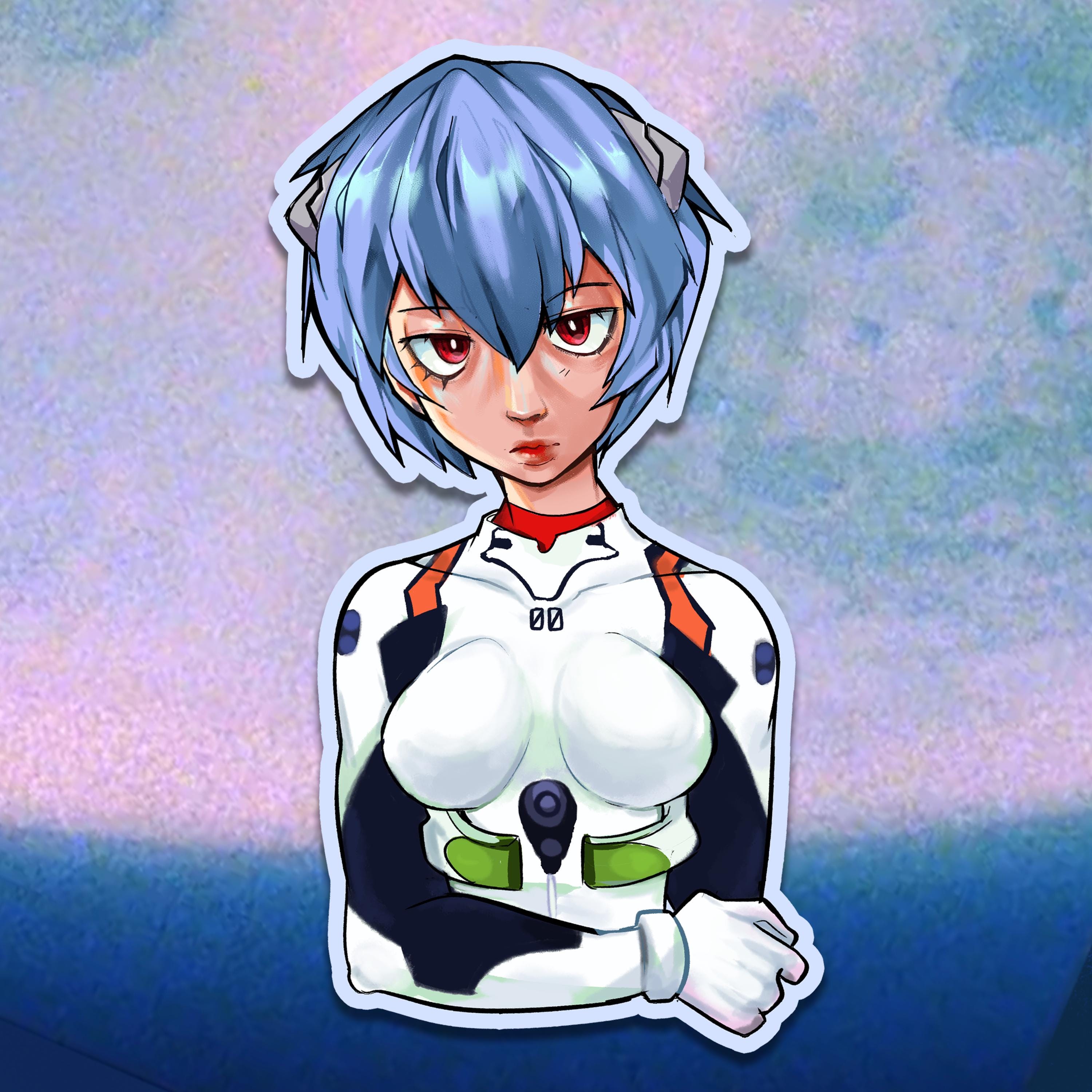 Rei Ayanami Evangelion Holographic Sticker