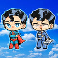 Superhero Chibi Holographic Water Resistent Vinyl Sticker 3" Inch Dog