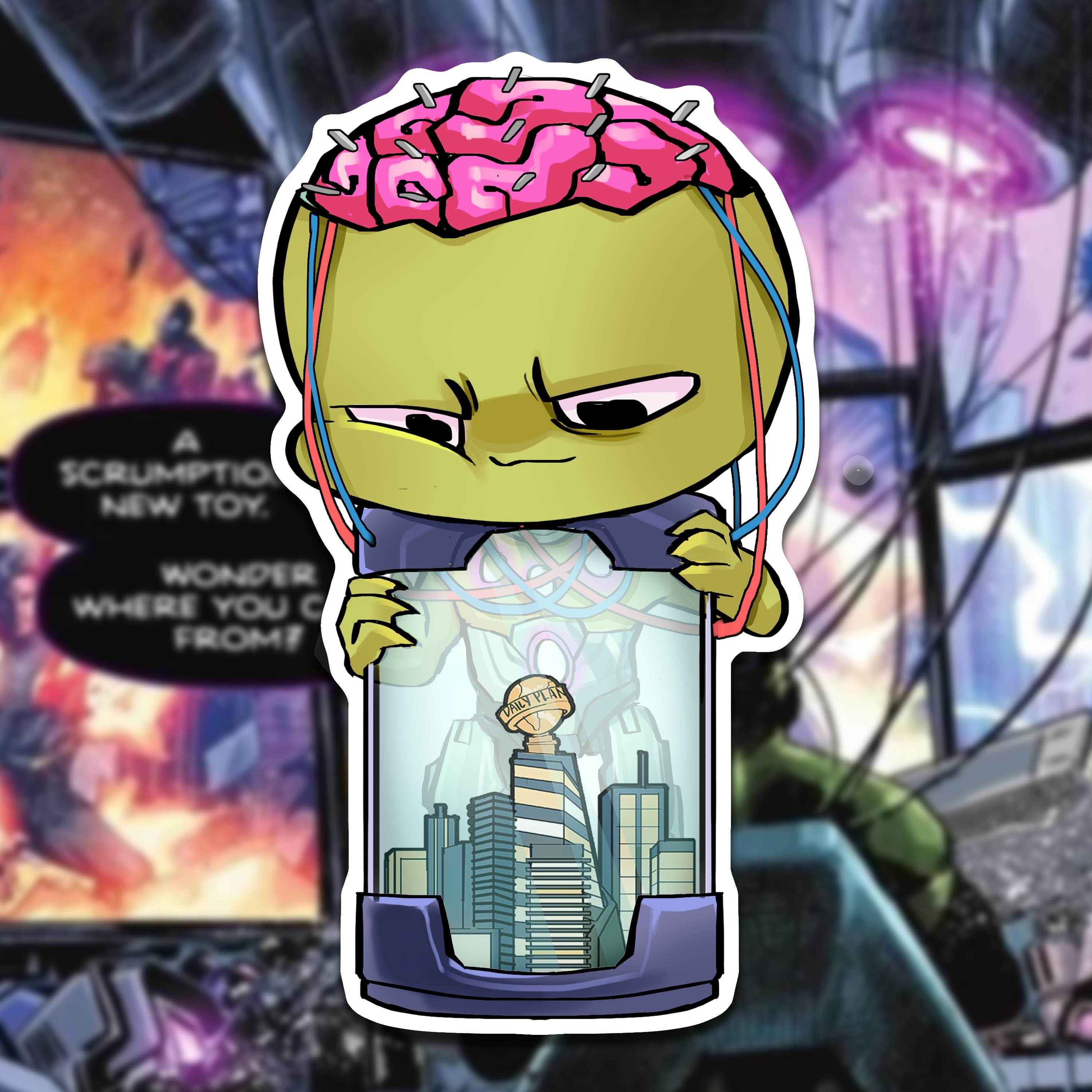 Super Villian Chibi Holographic Water Resistent Vinyl Sticker 3" Inch