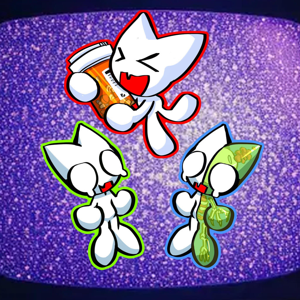 Femtanyl Holographic Water Resistent Vinyl Sticker 3" Inch