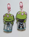 Supervillian Brainiac Evil Shaker Chibi Acrylic Epoxy Keychain 3" Inch with Sticker